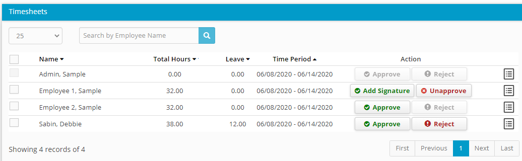 Timesheet Review