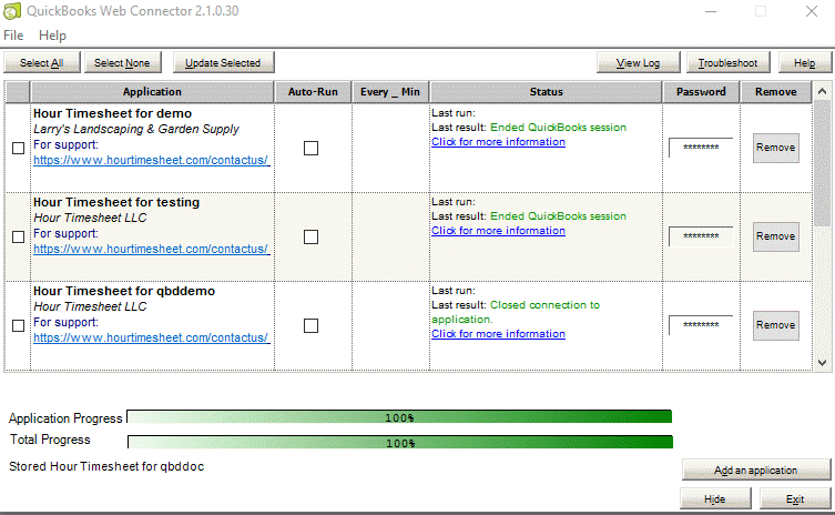 Export Timesheet Data to QuickBooks desktop - web connector