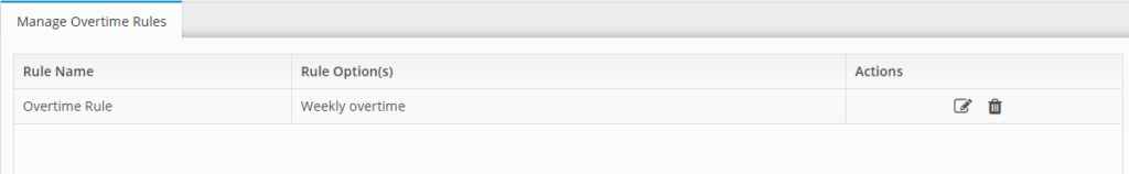 Manage Overtime Rules