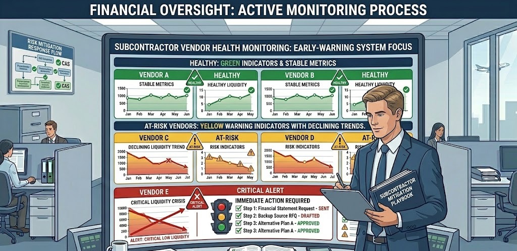 Subcontractor financial monitoring compliance